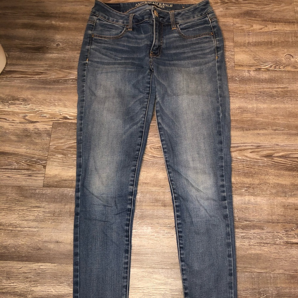 Medium wash denim jeans (jeggings)